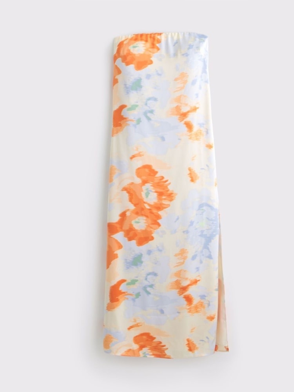 Abercrombie & Fitch Blue Strapless Floral Maxi Dress Large Petite - Picture 5 of 9
